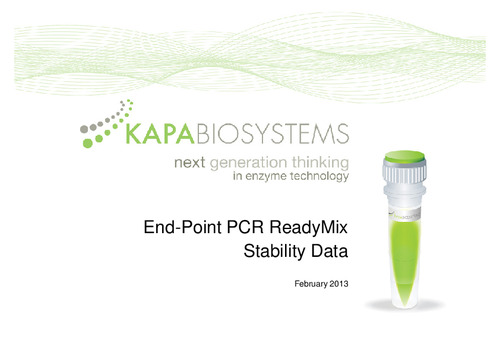 KAPA ReadyMix製品の安定性試験データ