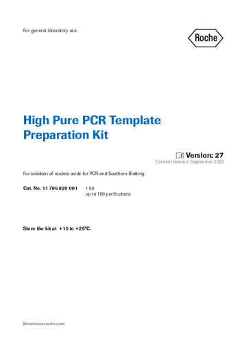 High Pure PCR Template Preparation Kit_Ver.27
