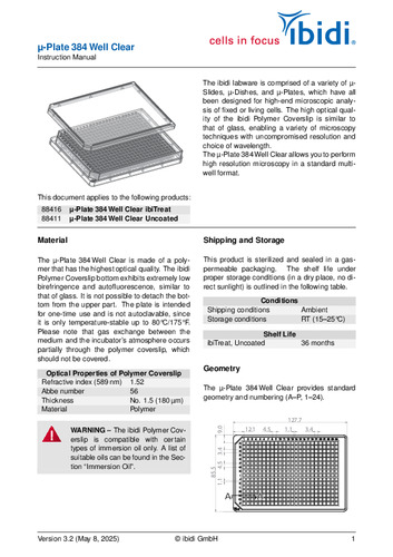 μ-Plate 384Well Clear Instruction Manual