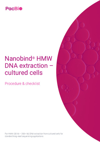 Nanobind® HMW DNA extraction -cultured cells Procedure & checklist