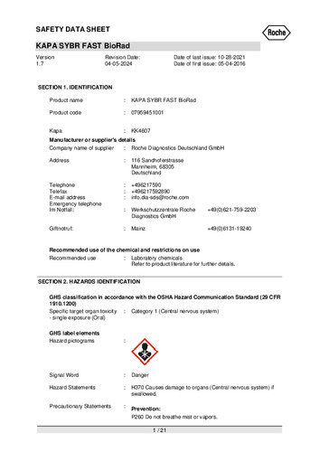 KK4607_KAPA SYBR Fast qPCRKit（Bio-RadiCyclerqPCR/500）