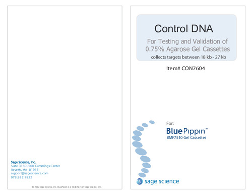 Guide CON7604, Control DNA, External Marker T1