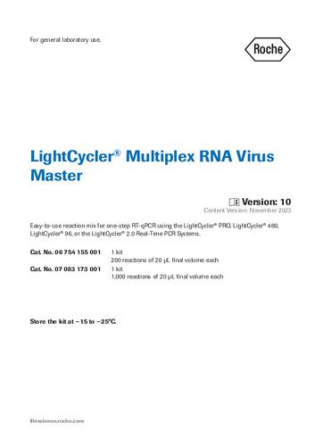 LightCycler® Multiplex RNA Virus Master_ver.10