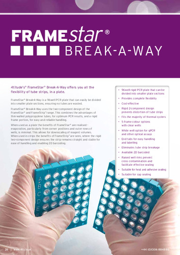 FrameStar® Break-A-Way PCR/qPCR Plate