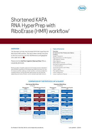Shortened Workflow brochure for RiboErase and RNA Hyper