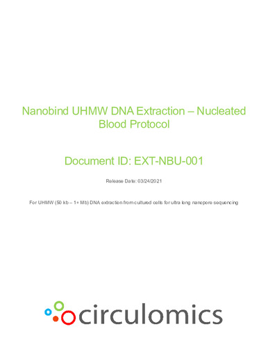 Nanobind UHMW DNA Extraction – Nucleated Blood Protocol