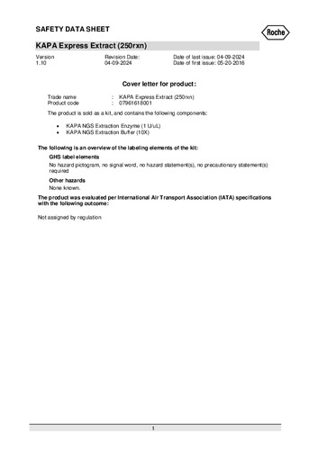 KAPA Express Extract 250回用(KK7102)_ver.1.10