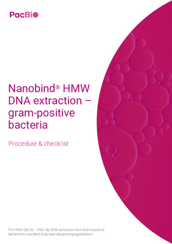 Nanobind® HMW DNA extraction -gram-positive bacteria Procedure & checklist