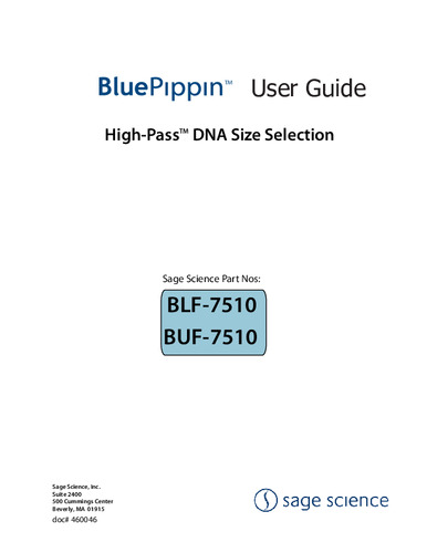 High-Pass User Guide for BluePippin（BUF7510/BLF7510）