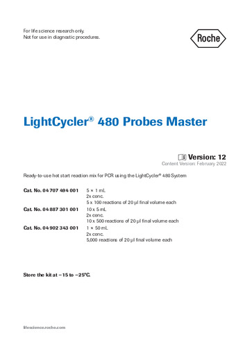 LightCycler® 480 Probe Master_Ver.12
