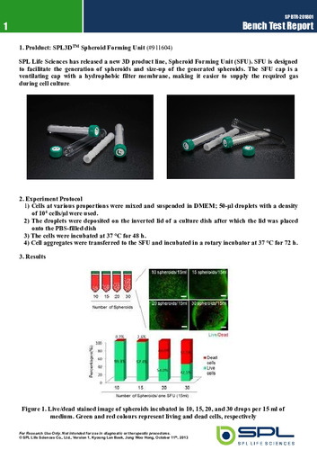 [Bench Test report] SPL スフェロイド形成ユニット