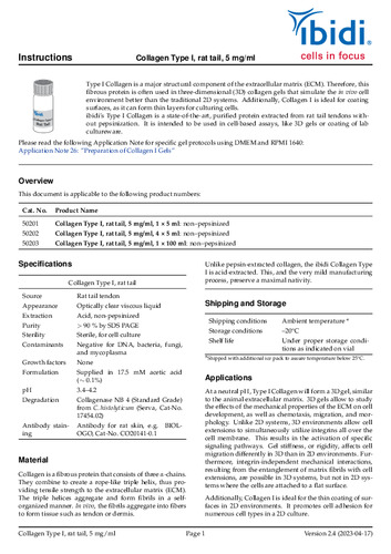 ibidi Collagen Type I, rat tail, 5 mg/ml