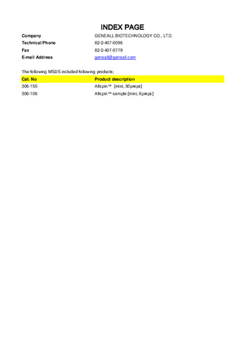Allspin™ total DNA/RNA purification kit（GA306-150、GA306-106）