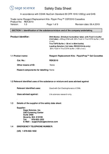 Pippin-Prep-Reagent-Replacement-Ethidium-Homodimer(REK2010)(ver1.0)