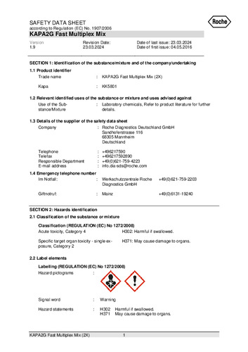 KAPA2G Fast Multiplex PCR Kits 100 / 25 uL rxn(KK5801)(Ver.1.9)