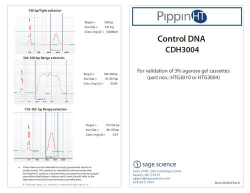 DNA Control Guide, 3% agarose cassettes, CDH3004