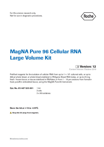 MagNA Pure96 Cellular RNA Large Volume Kit ver.12
