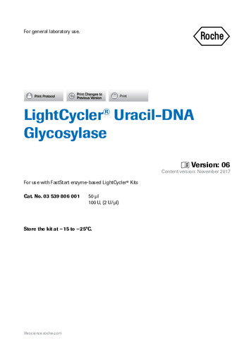 Roche_LightCycler Uracil-DNA Glycosylase ver.6