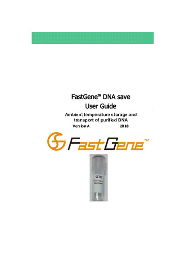 FastGene™ DNA save tube User Guide