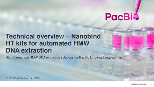Nanobind HT kits for automated HMW DNA extraction