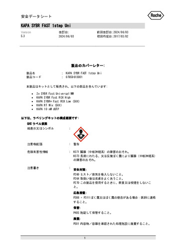 KAPA SYBR FastOne-StepqRT-PCRKitUniversal（100回用/20 uL反応）(KK4650)(第5.3版)