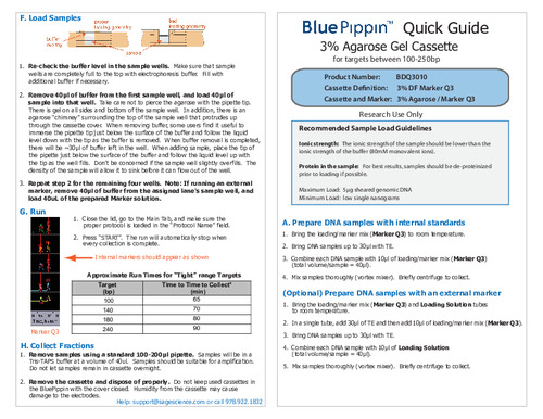 Quick Guide BDQ3010 Marker Q3 Rev A