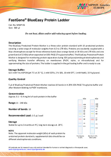 FastGene™ BlueEasy Protein Ladder