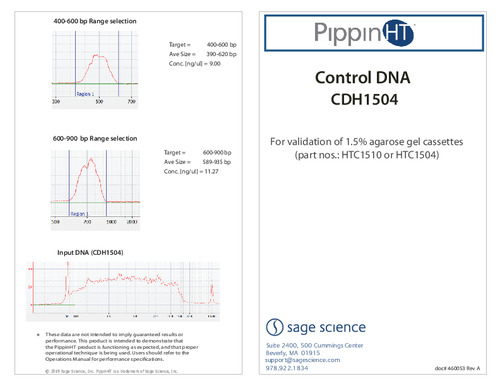 DNA Control Guide, 1.5% agarose cassettes, CDH1504