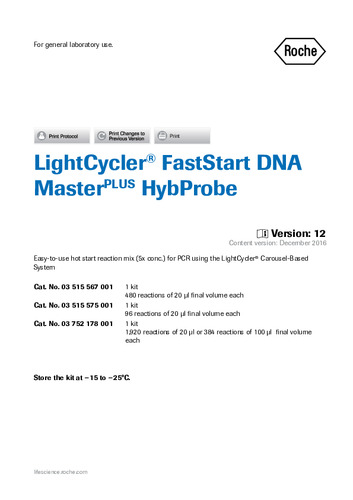 LightCycler_FastStart_DNA_MasterPlus_HybProbe