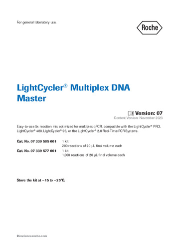 LightCycler® Multiplex DNA Master_Ver.07