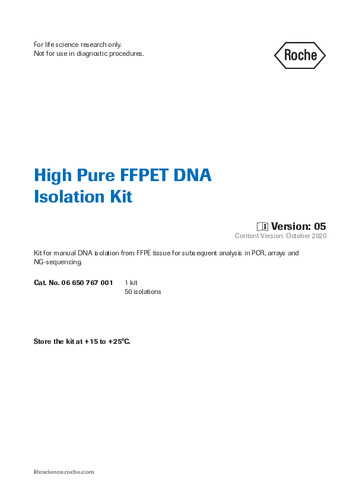 High Pure FFPET DNA Isolation Kit_Ver.5