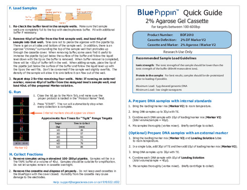 Quick Guide BDF2010 Marker V2 Rev B