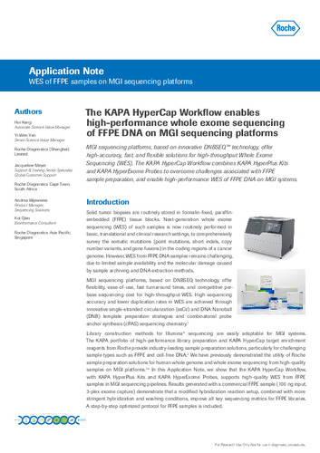 WES of FFPE samples on MGI sequencing platforms