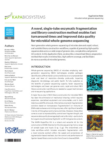 KAPA HyperPlusによる微生物全ゲノムシーケンス/100K Human Pathogen Genome Project/UC Davis