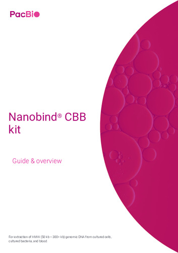 Nanobind® CBB kit Guide & overview