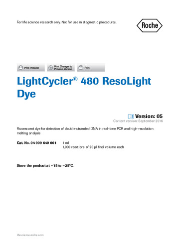 LightCycler® 480 ResoLight Dye