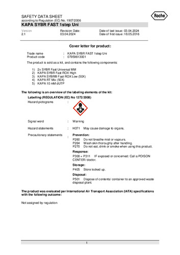 KAPA SYBR FastOne-StepqRT-PCRKitUniversal（100 / 20 uL rxn）(KK4650)(ver.2.1)