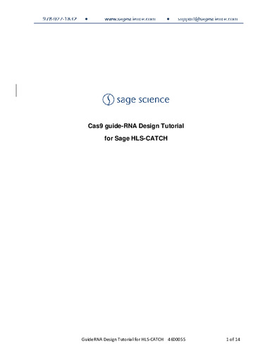 Cas9 Guide-RNA Design Tutorial