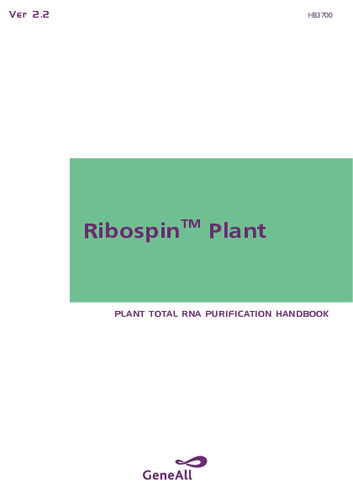Ribospin™ Plant Handbook(Ver 2.2)
