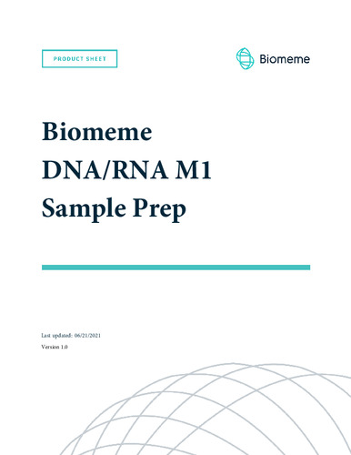 M1 Sample Prep Cartridge for DNA/RNA