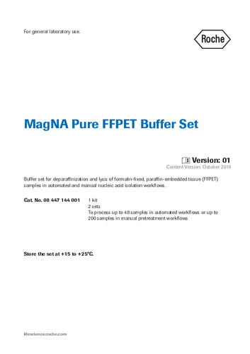 MagNA Pure FFPET Buffer Set_Ver.1