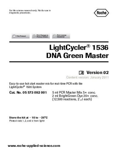 LightCycler 1536 DNA Green Master ver2