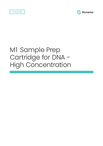 M1 Sample Prep Cartridge for DNA-HC