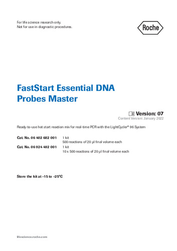 FastStart Essential DNA Probes Master_Ver.7